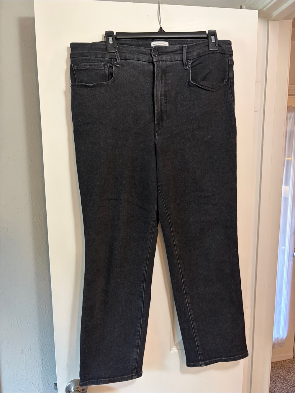 Good American High-Rise Straight Leg Women's Jeans - Black
